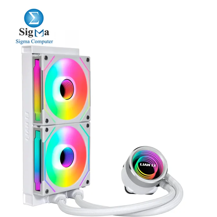 Lian Li GA II TRINITY SL-INF 240MM — 3200 RPM pump, 240mm radiator, 2100 RPM ARGB fans, 7mm tubing, compatible with Intel LGA 1700/1200/115x & AMD AM5/AM4.