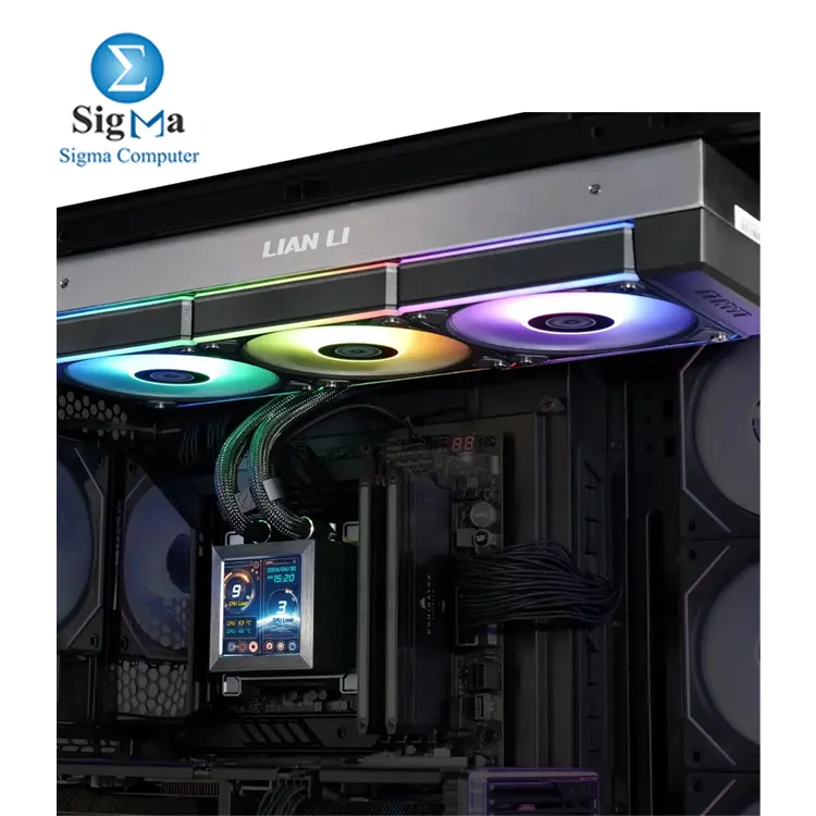 Lian Li HydroShift GHSLCD36RB  360mm AIO liquid cooler with 2.88    IPS LCD  quiet 3800RPM pump  RGB fans  and Intel LGA1700   AMD AM5 AM4 support.