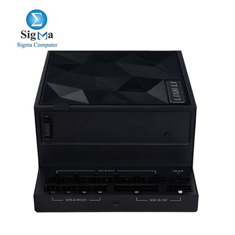 LIAN LI EDGE GOLD 850W: L-shape design, 80 PLUS Gold, fully modular braided cables, PCIe 5.1 ready, detachable dust filter, silent 120mm fan, 10-year warranty.