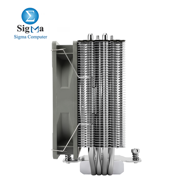 Thermalright Assassin Spirit 120 V2     120mm aluminum CPU cooler with 4 heat pipes  dual 120mm PWM fans  1500 RPM   quiet operation     25.6 dB   compatible with Intel and AMD sockets  154mm height.