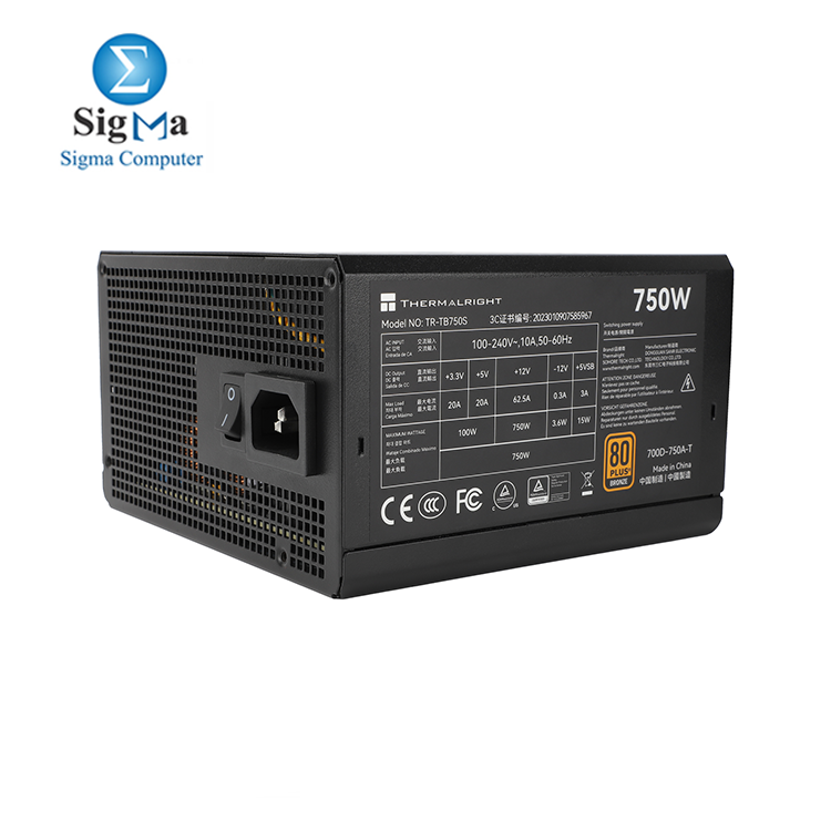 Thermalright TB-750S     750W 80  Bronze PSU with quiet cooling  stable performance  full protection features  and durable components for desktop and gaming use.