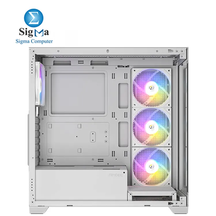 Antec CX300 ARGB White + Antec Atom B750 – Stylish mid-tower case with 4 ARGB fans, tempered glass, ATX support, and Antec Atom B750 750W PSU with full protections