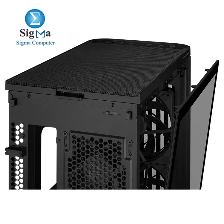 ASUS ProArt PA401 Wood Edition – ATX case with 2x160mm front fans, USB-C Gen 2x2, up to 315mm GPU, 240mm top radiator, and built-in PWM fan hub.