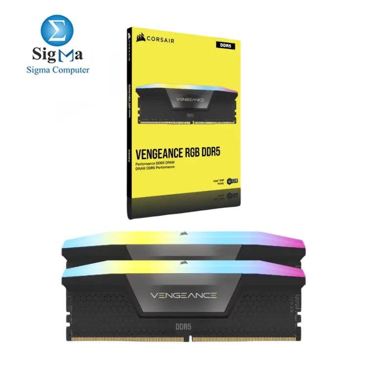 CORSAIR VENGEANCE CMH48GX5M2E6000C36 RGB DDR5 48GB  2x24GB  6000MT s CL36  1.40V