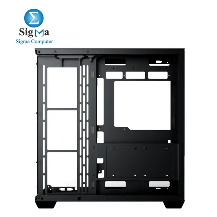 Xigmatek Aqua V Air     ATX case with 410mm GPU support  165mm CPU cooler clearance  360mm radiator support  dual tempered glass  and up to 10 fans.