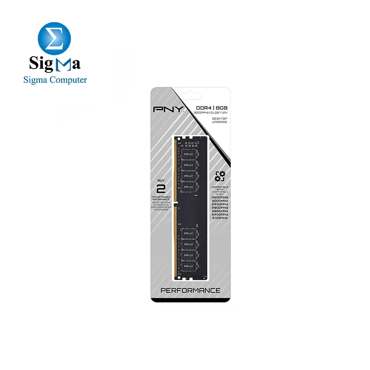 PNY 8GB Performance DDR4 3200MHz Desktop Memory (PC4-25600)