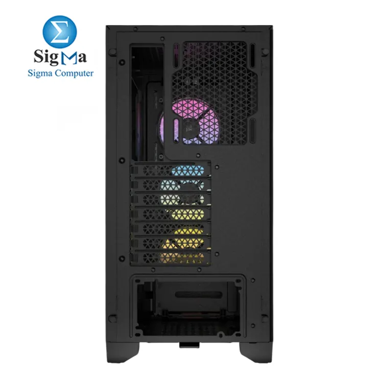 Corsair 3000D RGB AIRFLOW Mid-Tower PC Case — includes 3 AR120 RGB fans, supports up to 8x120mm fans, 360mm GPU & radiator, tempered glass side panel, and high-airflow front panel.