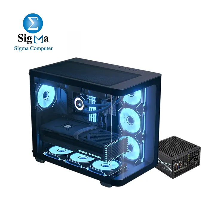Aerocool P500C-G-BK-v1 Mid-Tower ARGB Case with Aerocool LUXPRO 750W 80+ Bronze PSU.