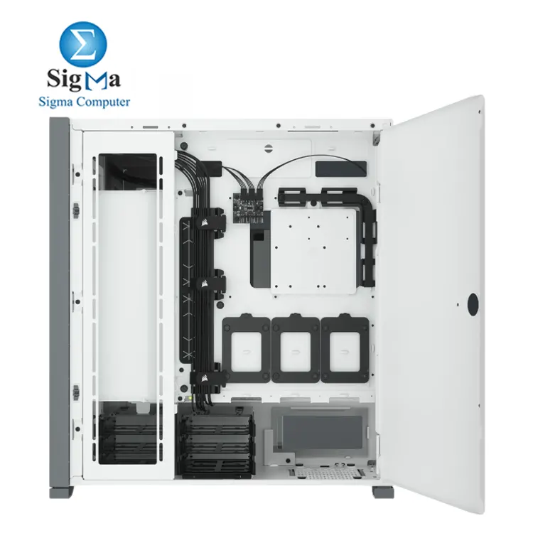 Corsair 7000D AIRFLOW     Full-Tower case with high airflow  supports 420mm radiators  up to 12 fans  450mm GPU  and tempered glass side panel.