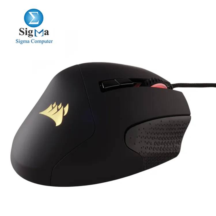 Corsair SCIMITAR RGB ELITE     MMO MOBA gaming mouse with 17 programmable buttons  18 000 DPI optical sensor  Key Slider     and 4-zone RGB lighting.