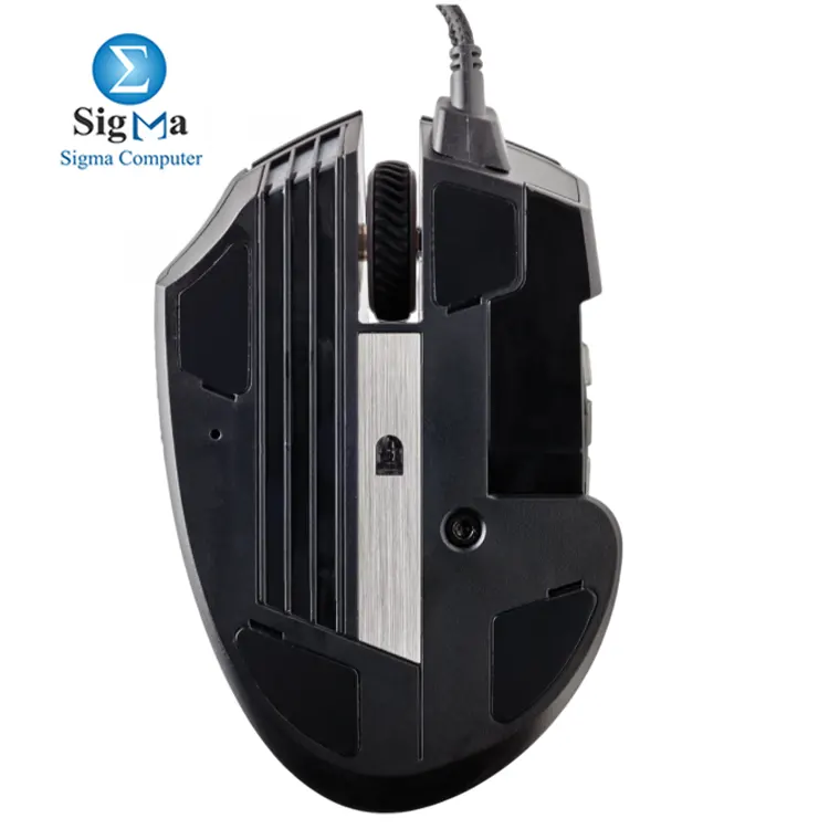 Corsair SCIMITAR RGB ELITE     MMO MOBA gaming mouse with 17 programmable buttons  18 000 DPI optical sensor  Key Slider     and 4-zone RGB lighting.