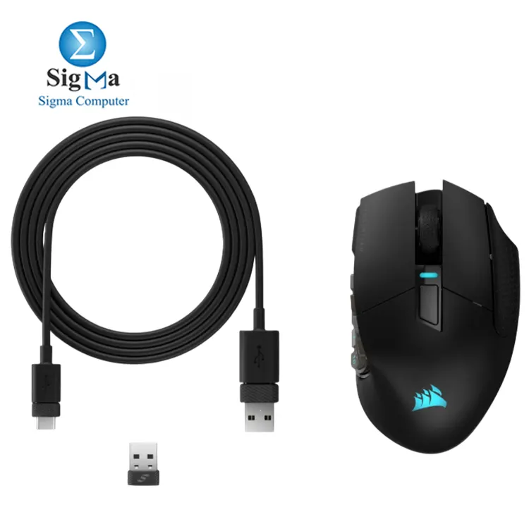 Corsair SCIMITAR ELITE WIRELESS     16 programmable buttons  adjustable 12-button side panel  optical sensor  palm grip  114g weight.