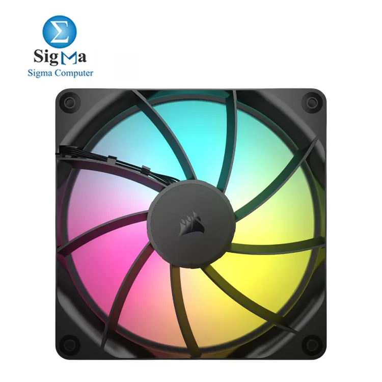 Corsair RS140 ARGB – Dual 140mm PWM fans with AirGuide tech, Magnetic Dome bearing, RGB lighting, up to 1700 RPM and 95.5 CFM airflow.