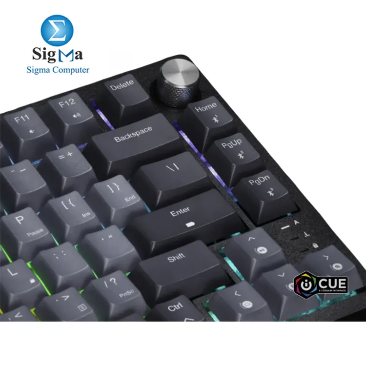 CORSAIR K65 PLUS WIRELESS – 75% compact mechanical keyboard with MLX Red switches, up to 266h battery, wireless & USB-C, iCUE support, and full NKRO.