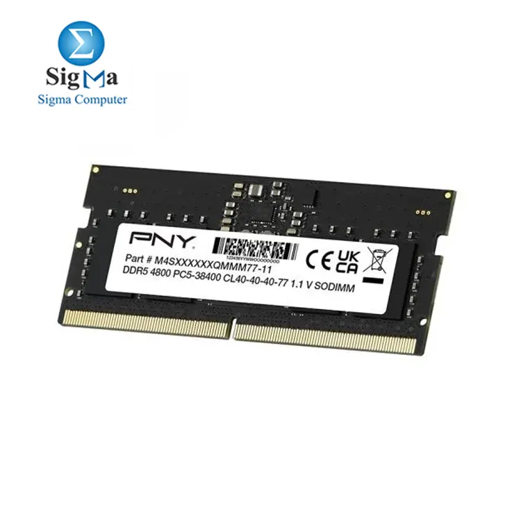 PNY MN16GSD54800-BLK     16GB DDR5 4800MHz SO-DIMM  CL40  1.1V  Non-ECC