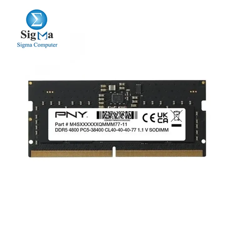PNY MN16GSD54800-BLK     16GB DDR5 4800MHz SO-DIMM  CL40  1.1V  Non-ECC