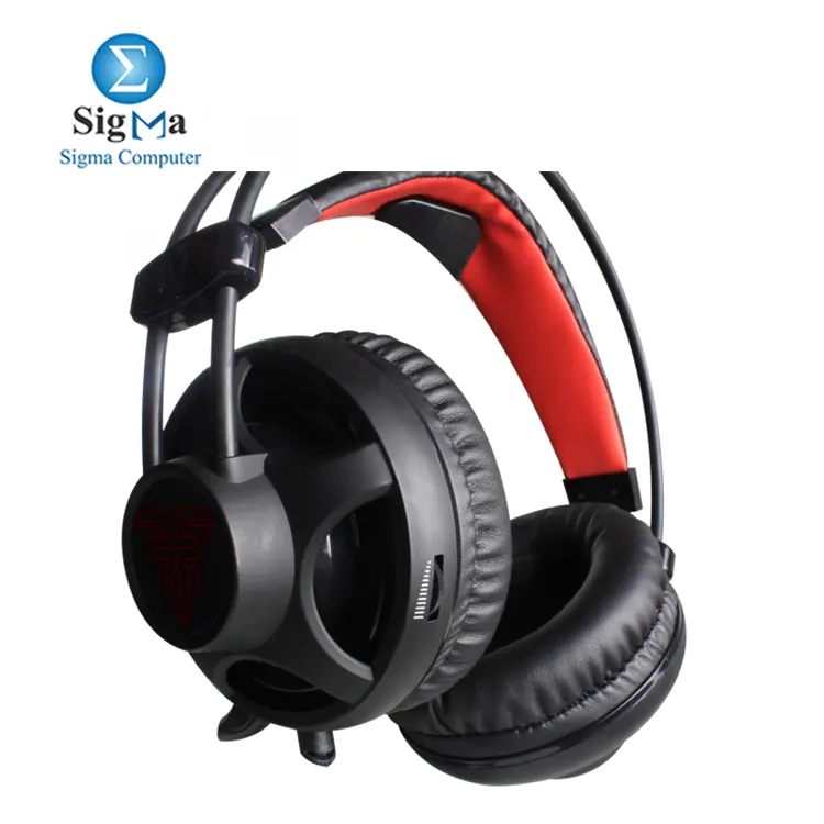 FANTECH CHIEF HG13     Stereo gaming headset with 40mm drivers  red LED  3.5mm   USB  and non-detachable mic.