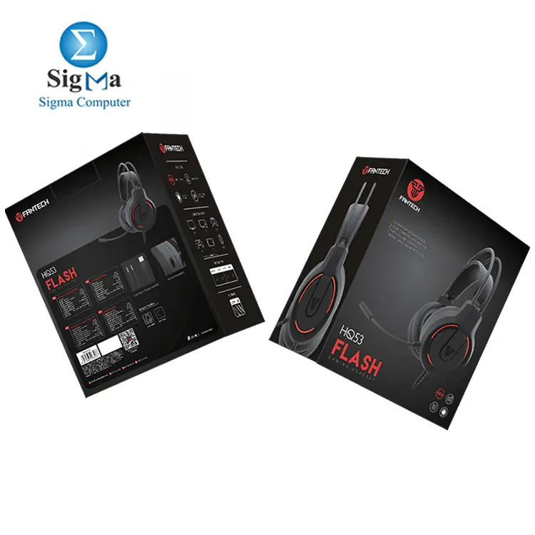Fantech FLASH HQ53 delivers powerful 50mm drivers, flexible omni mic, and dual connectivity via USB & 3.5mm for PC, PS4, and Android.