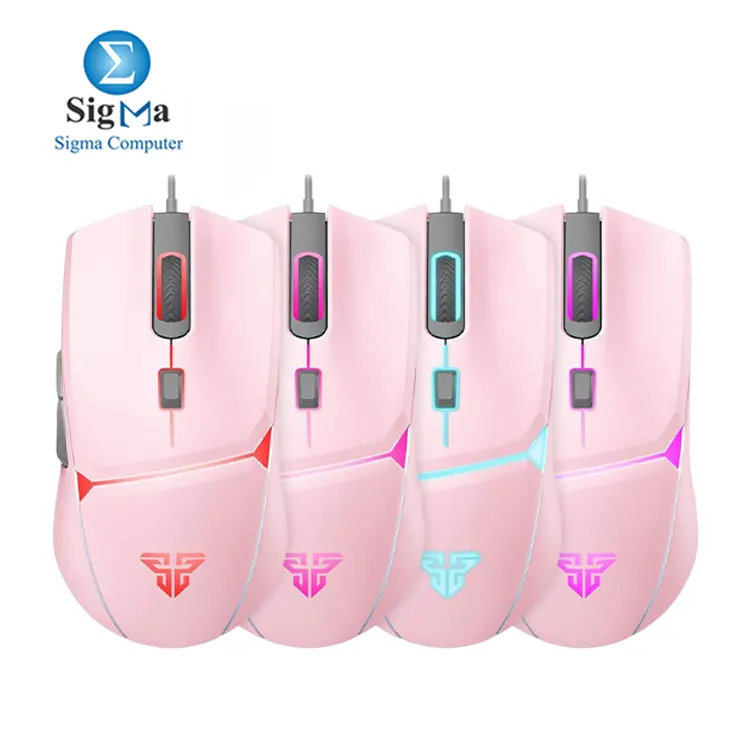 CRYPTO VX7 Sakura Edition Pink – Optical sensor, 8,000 DPI, 6 programmable buttons, Huano switches, braided cable.