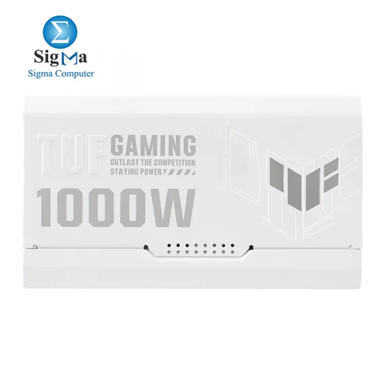 ASUS TUF-GAMING-1000G-WHITE – 1000W 80+ Gold, ATX 3.1, PCIe 5.1 ready, fully modular, military-grade components, dual ball bearing fan