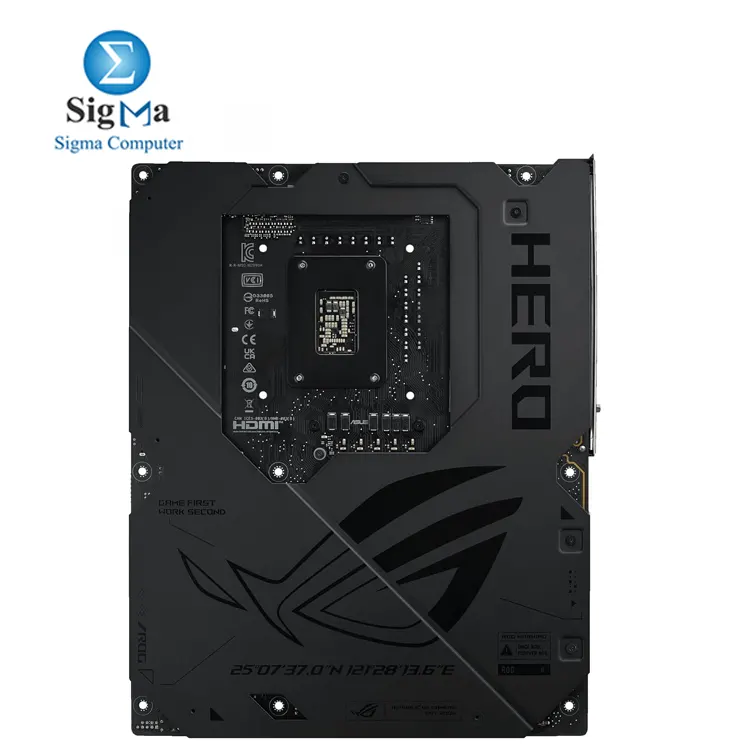 ASUS ROG MAXIMUS Z890 HERO  Intel Z890  LGA1851  DDR5 up to 256GB 9200  MT s  PCIe 5.0 x16  6x M.2 slots  Wi-Fi 7  Dual Ethernet  2.5Gb   5Gb   Thunderbolt 4  SupremeFX audio  ATX.