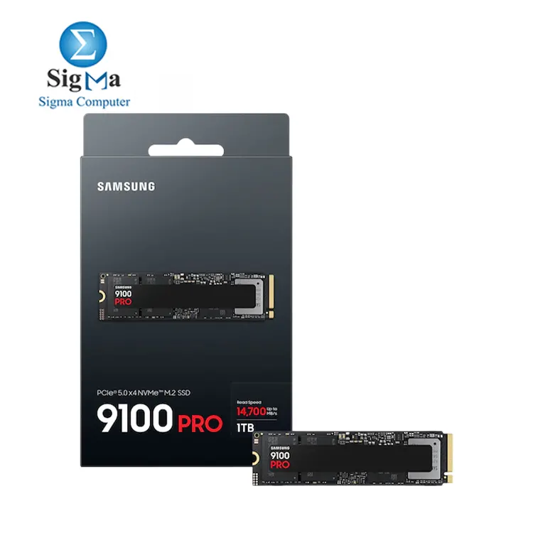 Samsung 9100 PRO 1TB     PCIe 5.0 NVMe SSD  up to 14 700MB s read   13 300MB s write  V-NAND TLC  1GB LPDDR4X cache  AES 256-bit encryption.