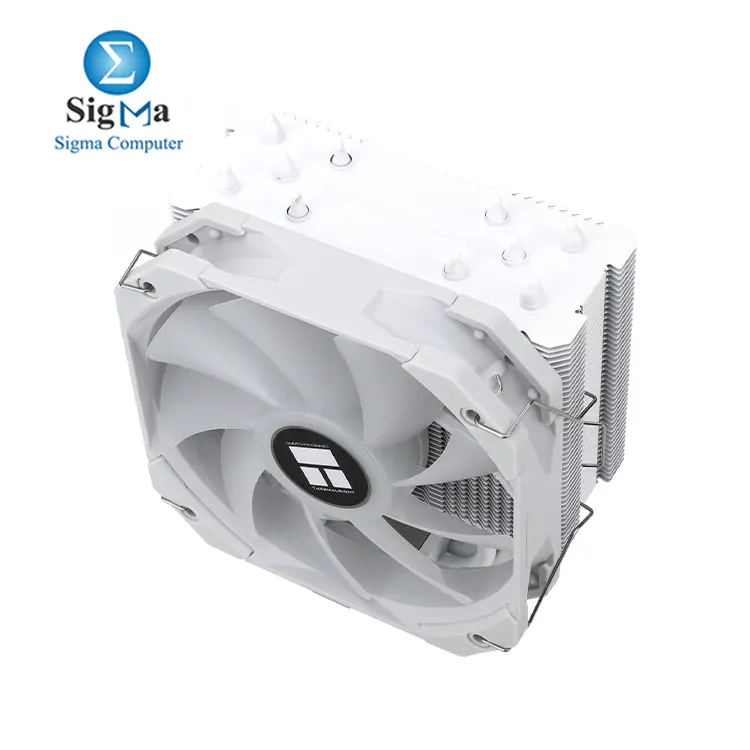 Thermalright Assassin King 120 Mini WHITE ARGB – 135mm height, 5×6mm heatpipes, 980g, 120mm fan (1500 RPM, 64.87 CFM, 25.6 dBA), ARGB, Intel & AMD support