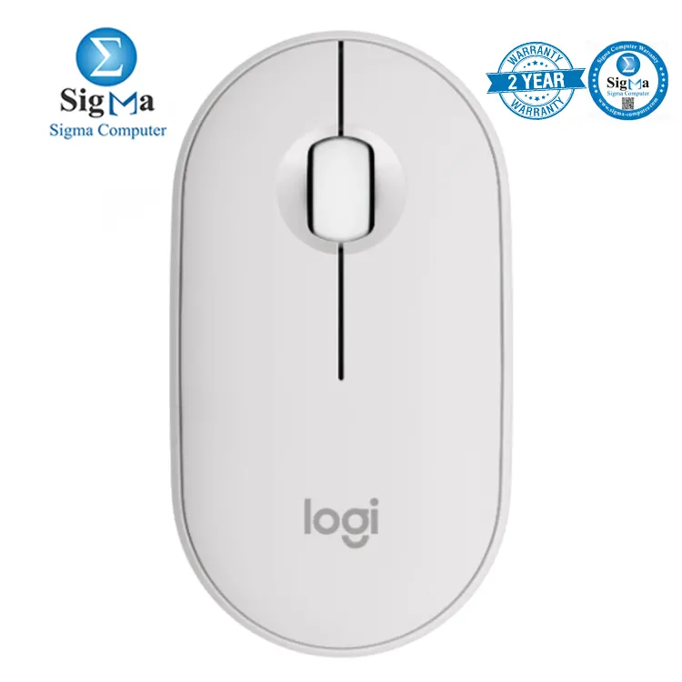 Logitech Pebble Mouse 2 M350s Tonal White Slim Bluetooth mouse with silent clicks 400 4000 DPI sensor multi-device pairing 24-month battery Logitech Pebble Mouse 2 M350s Tonal White Slim Bluetooth mouse with silent clicks 400 4000 DPI sensor multi-device pairing 24-month battery