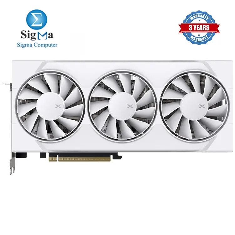 XFX Swift AMD Radeon RX 9060 XT OC White Triple Fan Gaming Edition 16GB GDDR6, RDNA 4, 3320MHz Boost, 128-bit, Triple Fan, 2x DP 2.1, HDMI 2.1, 1x 8-pin, PCIe 5.0.