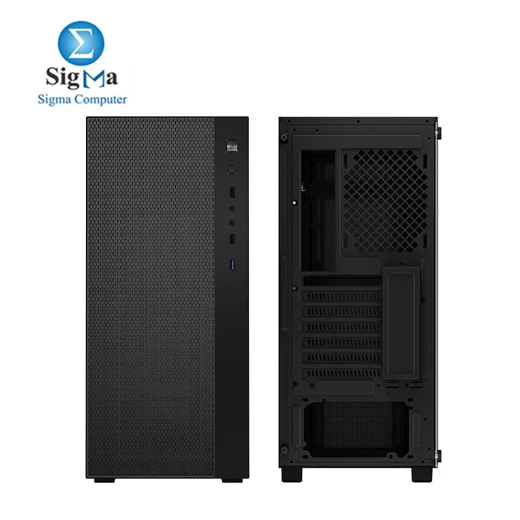 Deepcool MATREXX 55 MESH ADD-RGB 4F – Mid Tower case with mesh front, tempered glass side, 4 pre-installed fans (3 RGB), ATX support, 360mm radiator, 380mm GPU clearance.