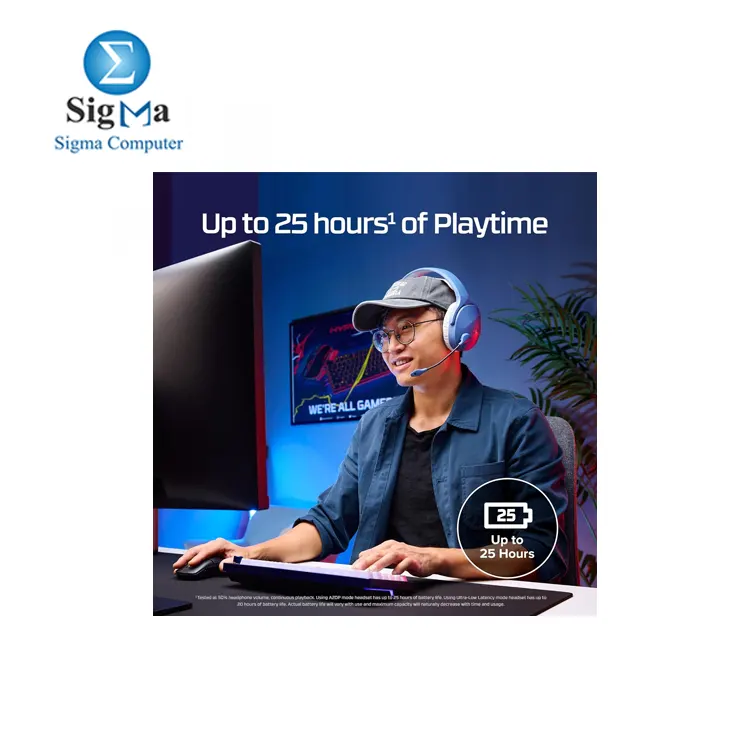 HyperX Cloud Jet Dual Wireless – 2.4GHz & Bluetooth, 40mm drivers, up to 25h battery, noise-canceling mic, compatible with PC, Mac, PS5/PS4, Mobile.