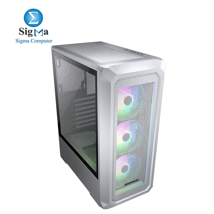 Cougar Archon 2 Mesh RGB White     Mid Tower  3x ARGB fans  tempered glass  up to 360mm radiator  315mm GPU  170mm CPU cooler  USB 3.0  ARGB sync.