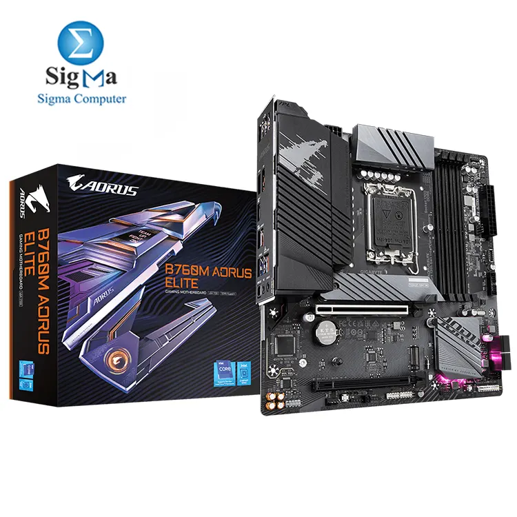 GIGABYTE B760M AORUS ELITE mATX LGA1700 DDR5 up to 7800MHz 2 M.2 PCIe 4.0 4 SATA 2.5Gb LAN HDMI DP USB-C Gen2x2 GIGABYTE B760M AORUS ELITE mATX LGA1700 DDR5 up to 7800MHz 2 M.2 PCIe 4.0 4 SATA 2.5Gb LAN HDMI DP USB-C Gen2x2