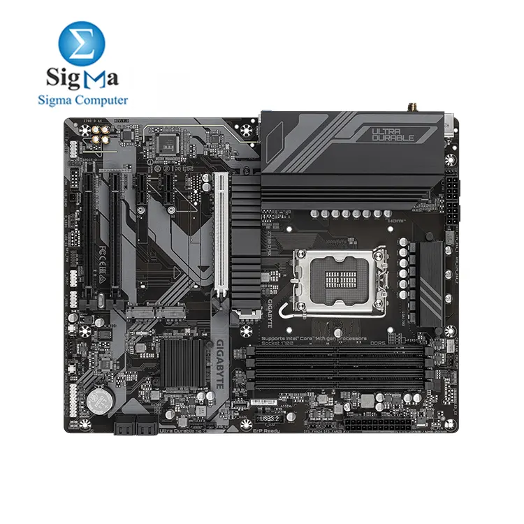 GIGABYTE Z790 D AX – ATX, LGA1700, DDR5 7600(O.C.), 3× M.2 PCIe 4.0, PCIe 5.0 x16, Wi-Fi 6E, 2.5GbE, USB-C, HDMI, Q-Flash Plus