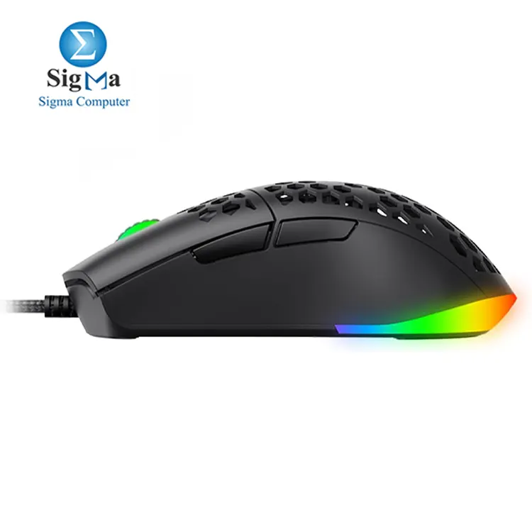 Havit MS1036 RGB Gaming Mouse     Optical sensor  4-level adjustable DPI  programmable buttons  ergonomic anti-slip design  RGB lighting  adjustable weights  USB wired  multi-OS compatible.