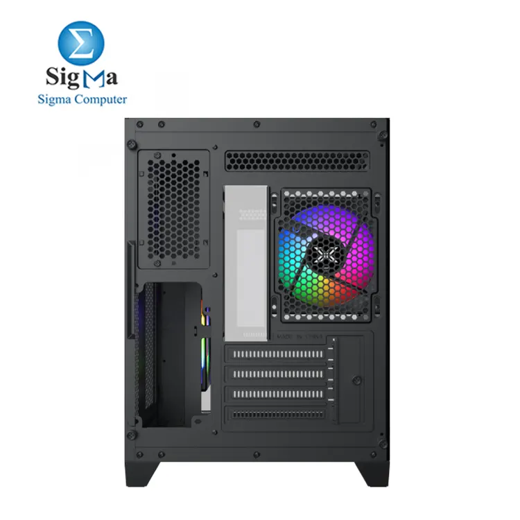 Xigmatek Pano M Nano 3GF M-ATX Case, 330mm GPU, 158mm CPU Cooler, 165mm PSU, 240mm Radiator (Top/MB), Up to 7 Fans, 3 Drive Bays, USB 3.0 x1, Curved Tempered Glass, Dust Filters, Steel Build.