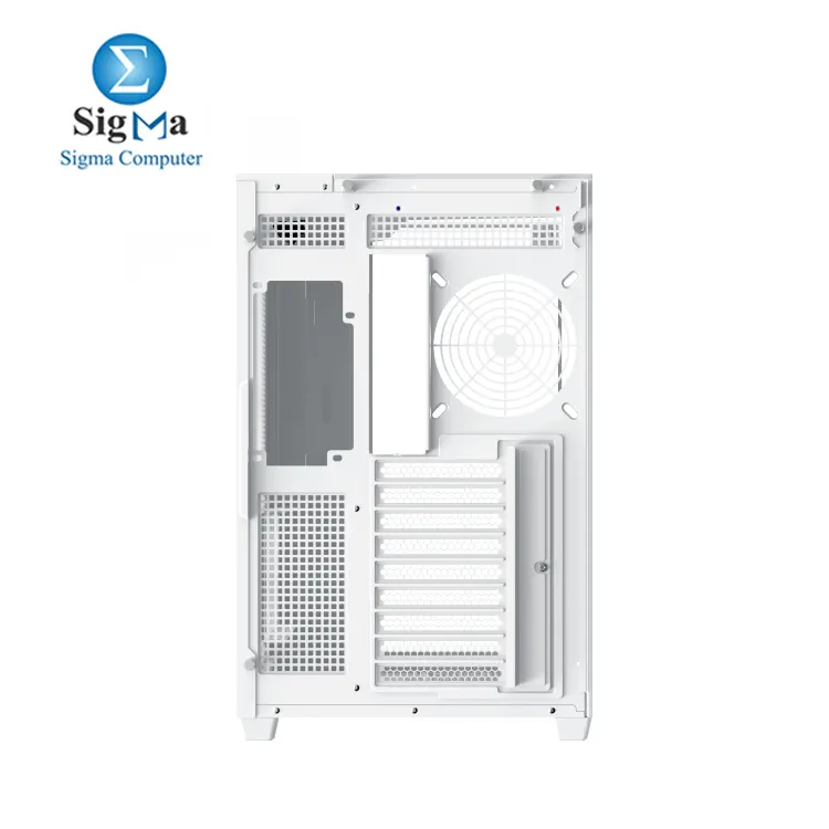 Xigmatek Aqua V Arctic     ATX case with 165mm CPU cooler  410mm GPU  7-fan   360mm radiator support  3 tempered glass panels  USB-C front I O.