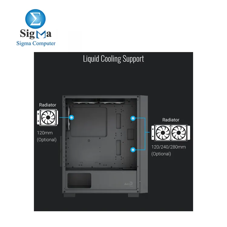 Aerocool B509A Flow + LUX 650W Bronze – Mid Tower case with mesh front, tempered glass, supports ATX boards & 340mm GPUs, includes 650W 80+ Bronze PSU with 88% efficiency, flat cables, and full protections